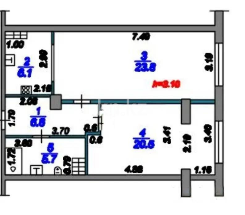 Продажа 2-комнатной квартиры, 62.9 м² в Алматы - фото 6