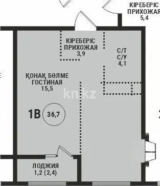 Продажа 1-комнатной квартиры, 36.7 м² - Продажа квартир в Казахстане - страница 34 фото 1 из 1