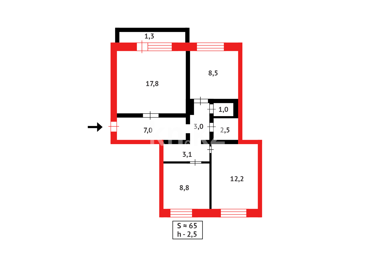 Продажа 3-комнатной квартиры, 65.2 м² в Сарани - фото 14