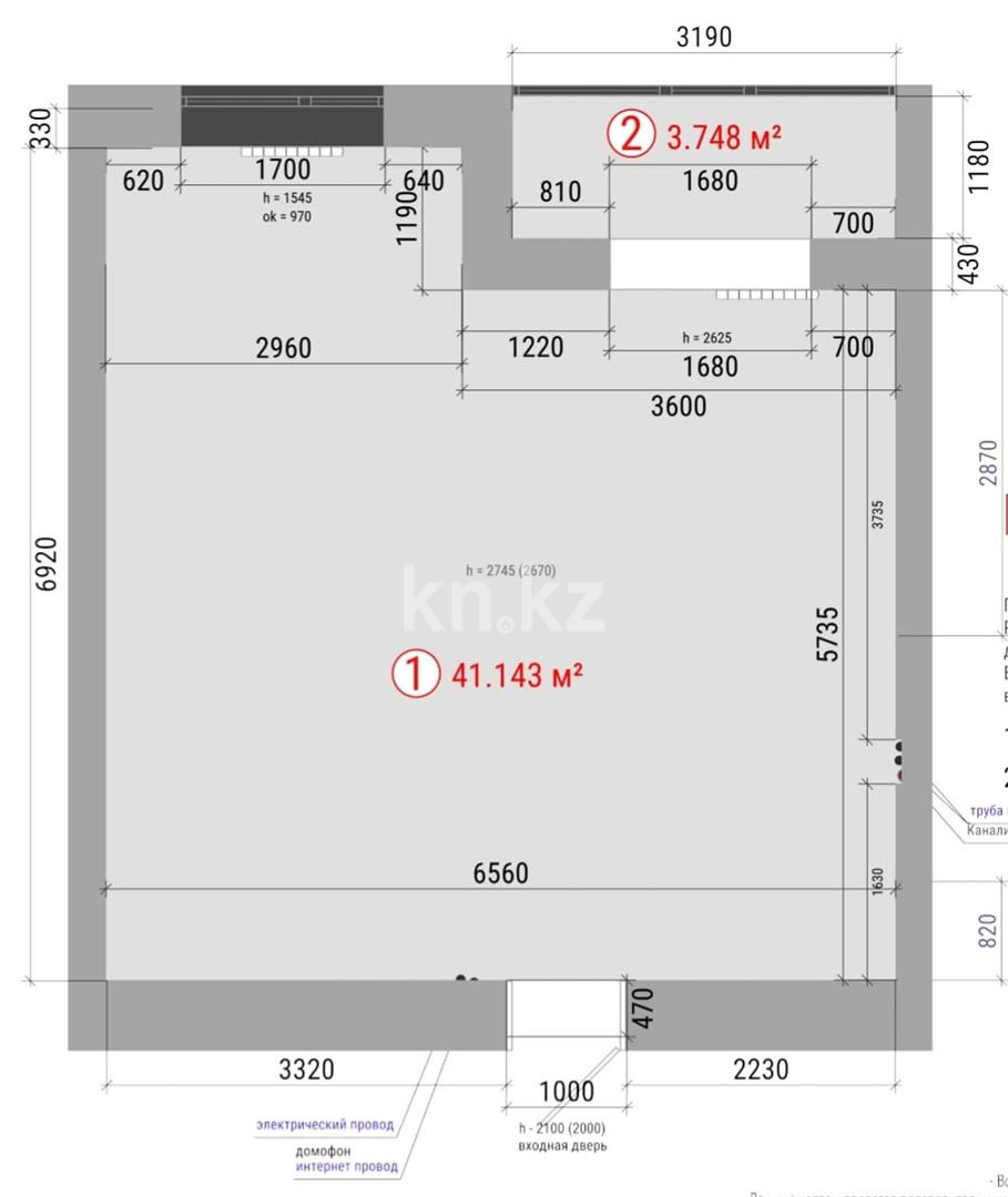 Продажа 1-комнатной квартиры, 41 м², ул. Муканова - Продажа  однокомнатных квартир в Караганде фото 4 из 7