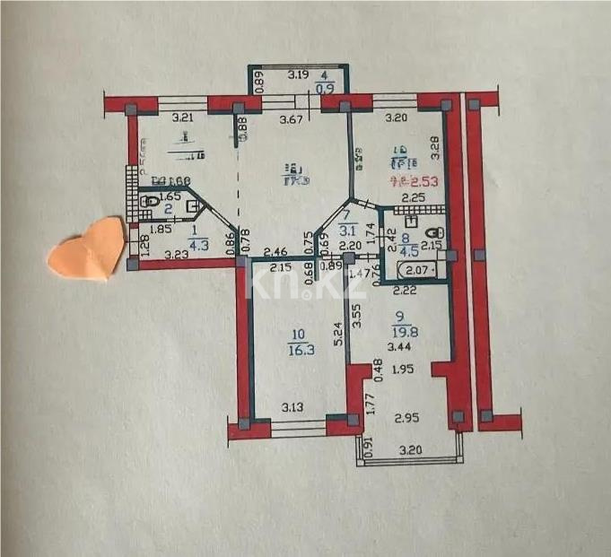 Продажа 4-комнатной квартиры, 87.5 м² - Продажа четырехкомнатных квартир от собственников в Алматы - страница 6 фото 6 из 6