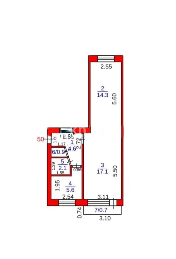 Продажа 2-комнатной квартиры, 45 м² - Продажа квартир от собственников в Караганде фото 1 из 1