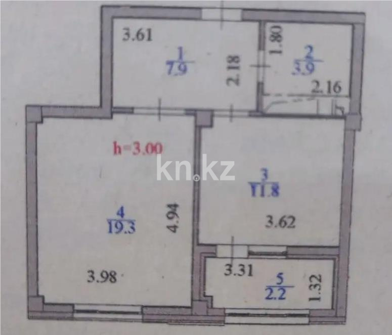 Продажа 1-комнатной квартиры, 45 м² в Астане