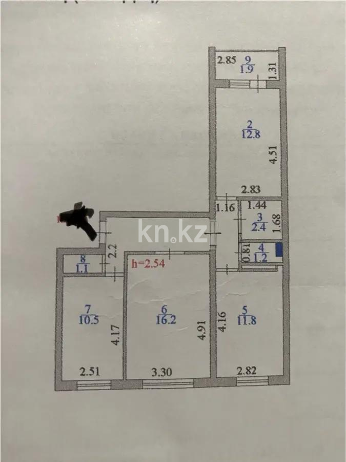 Продажа 3-комнатной квартиры, 70 м² - Продажа трехкомнатных квартир в панельном доме в Астане фото 7 из 7