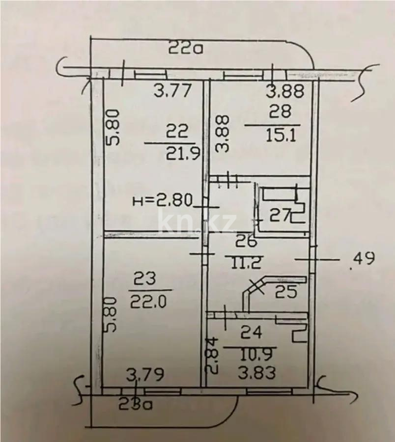 Продажа 3-комнатной квартиры, 102.5 м² - Продажа квартир в Алматы - страница 24 фото 1 из 1