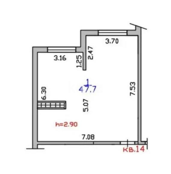 Продажа 1-комнатной квартиры, 47 м² в Алматы