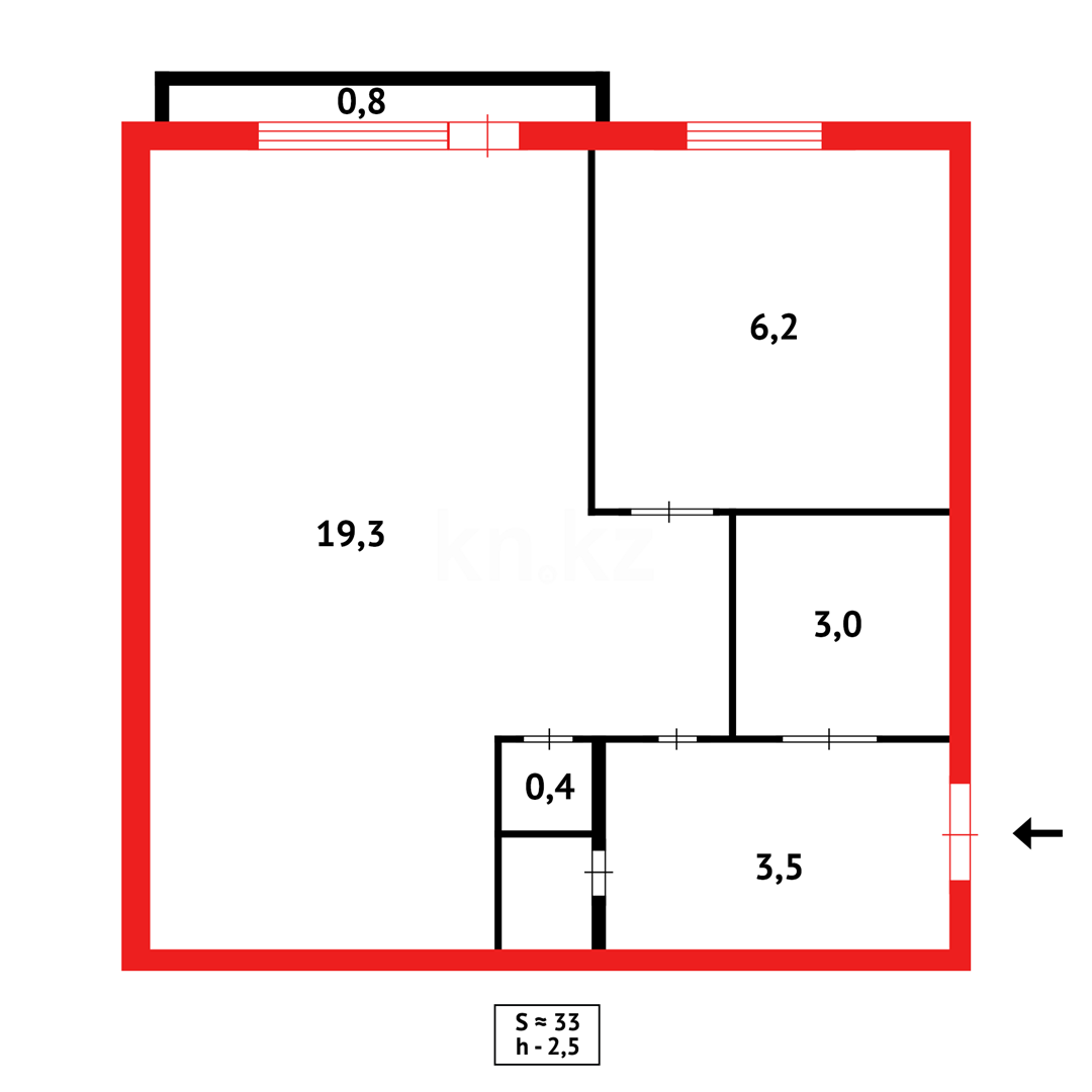 Продажа 1-комнатной квартиры, 34 м² - Продажа земельных участков в Костанае фото 9 из 9