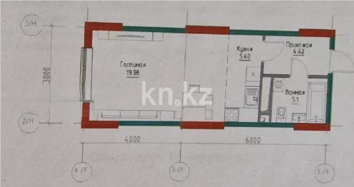 Продажа 1-комнатной квартиры, 34.9 м² в Алматы