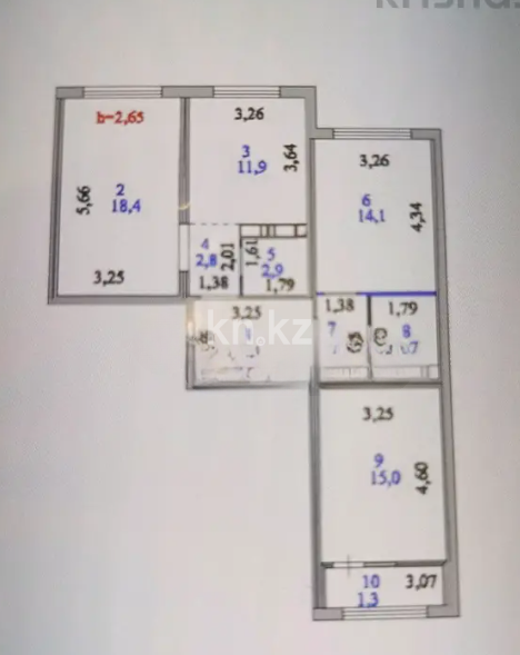 Продажа 3-комнатной квартиры, 81 м² - Продажа квартир в р-не Сарыарка Астаны фото 6 из 8