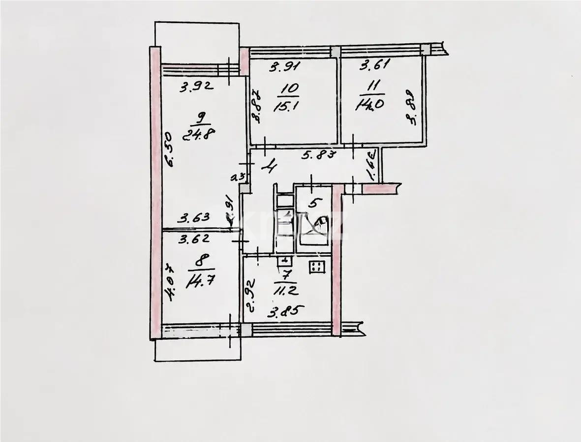 Продажа 4-комнатной квартиры, 110 м² - Продажа четырехкомнатных квартир в Казахстане - страница 21 фото 9 из 9