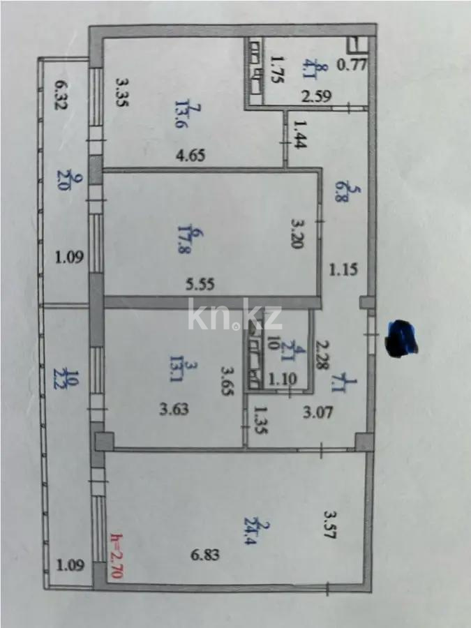 Продажа 3-комнатной квартиры, 93 м² в Астане - фото 9