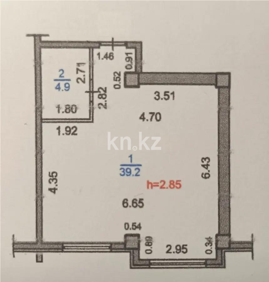 Продажа 2-комнатной квартиры, 44 м², ул. Карасай батыра, дом  119/1 в Алматы