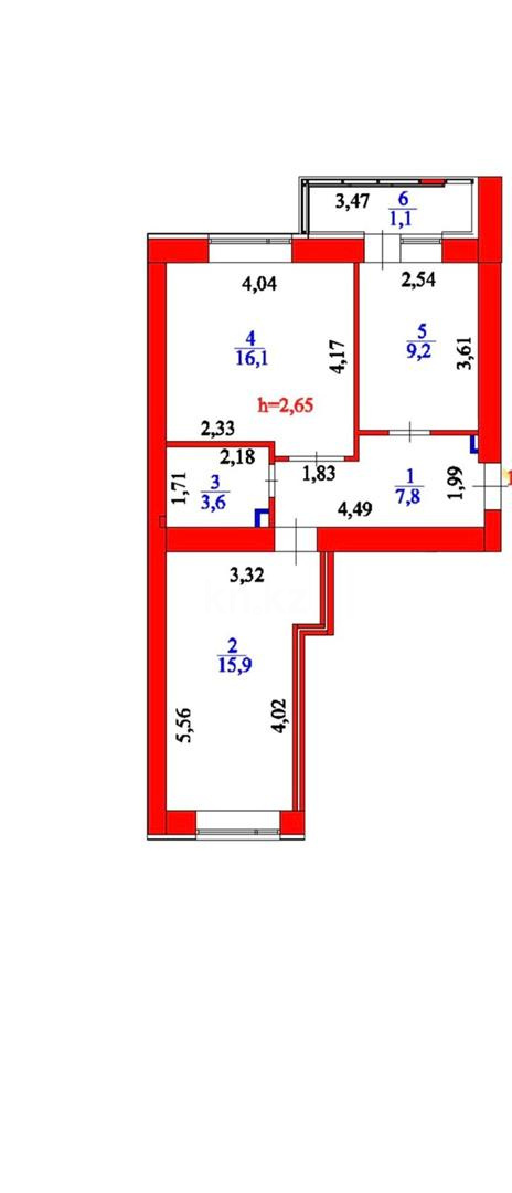 Продажа 2-комнатной квартиры, 53.5 м², ул. Янушкевича, дом  10 в Астане - фото 9