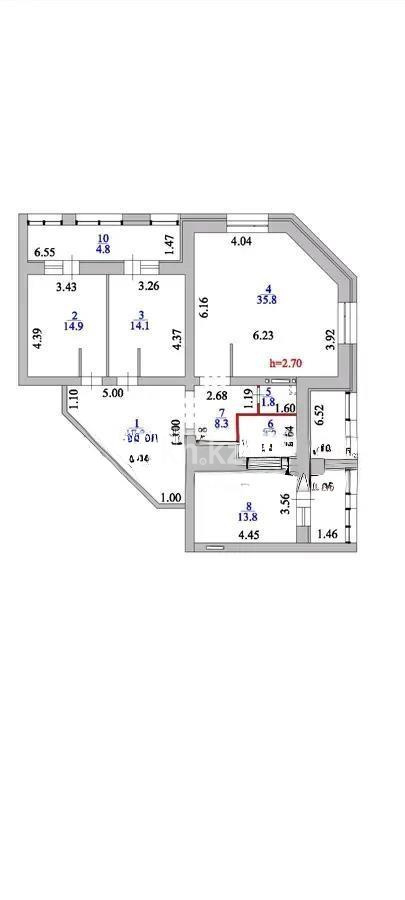 Продажа 4-комнатной квартиры, 119 м², ул. Бухар жырау, дом  32 - Продажа квартир в новостройках Астаны без посредников с фото фото 1 из 1