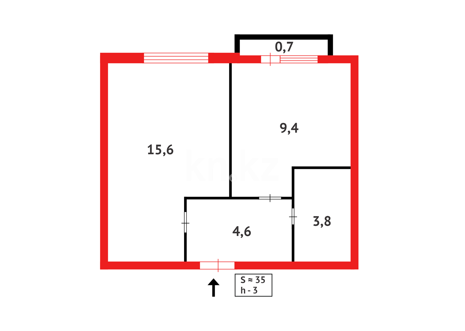 Продажа 2-комнатной квартиры, 36.1 м² - Продажа квартир в Астане фото 8 из 8