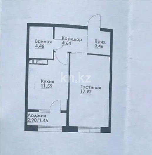Продажа 1-комнатной квартиры, 44 м² - Продажа квартир в Алматы - страница 180 фото 1 из 1