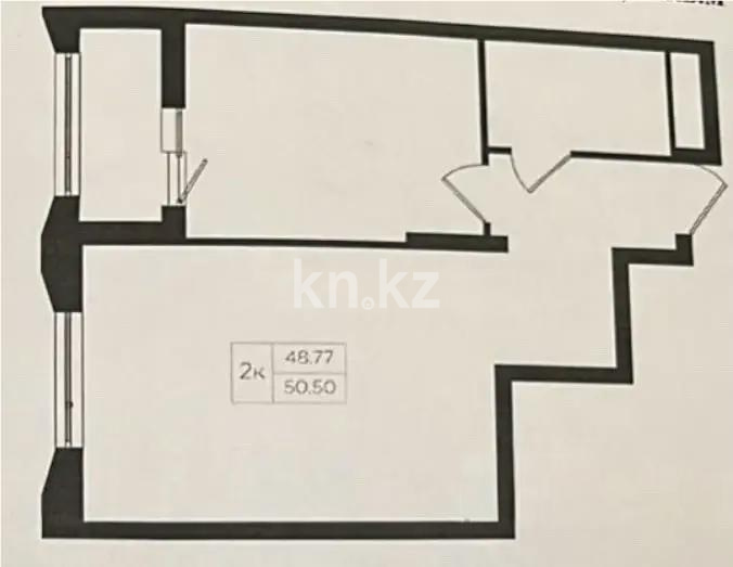 Продажа 2-комнатной квартиры, 51 м² в Астане