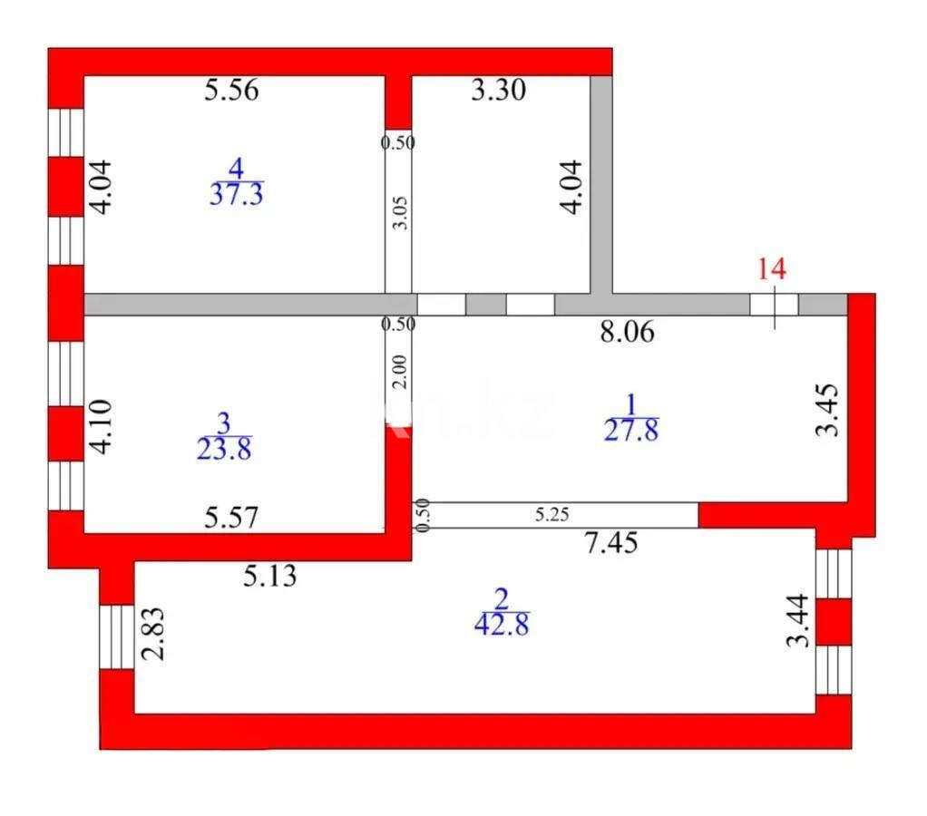 Продажа 4-комнатной квартиры, 131 м², ул. Жамбыла, дом  156а - Продажа  четырехкомнатных квартир в Караганде фото 5 из 5