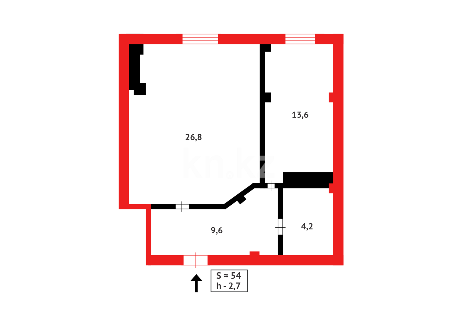 Продажа 2-комнатной квартиры, 55 м², ул. Сатпаева в Астане - фото 16