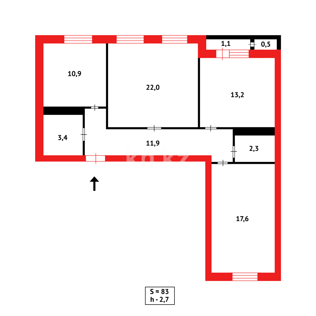 Продажа 3-комнатной квартиры, 81.9 м² - Продажа квартир в Астане - страница 223 фото 8 из 8