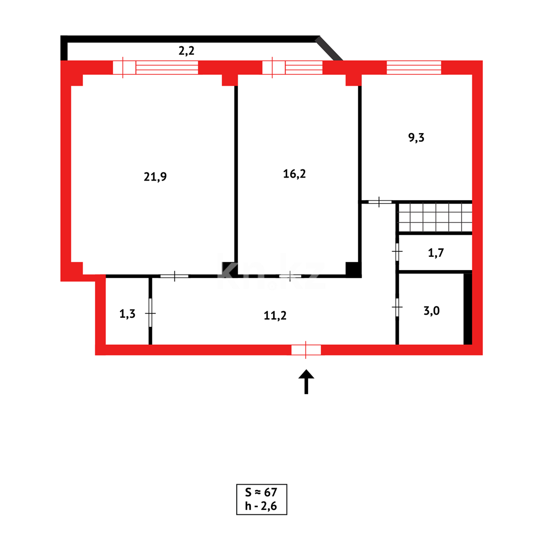 Продажа 2-комнатной квартиры, 68 м² - Продажа квартир в новостройках Караганды фото 17 из 17