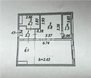 Продажа 2-комнатной квартиры, 40 м², ул. Е-509, дом  9 - Продажа квартир в Астане фото 6 из 6