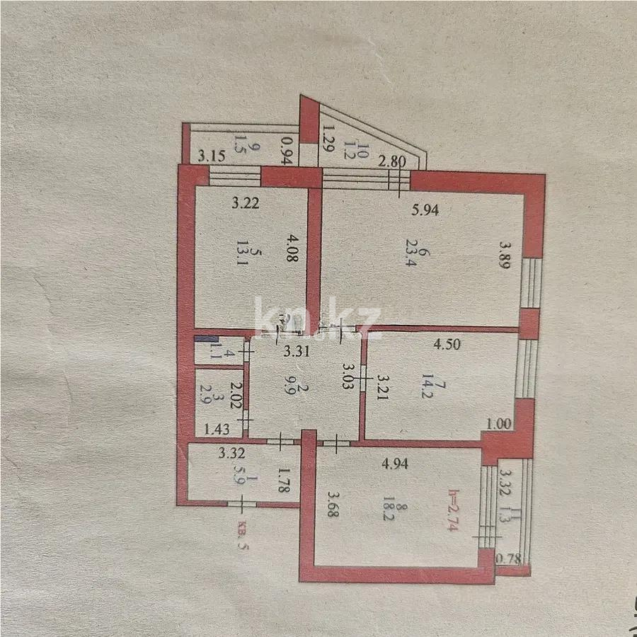 Продажа 3-комнатной квартиры, 92.7 м² в Астане - фото 5