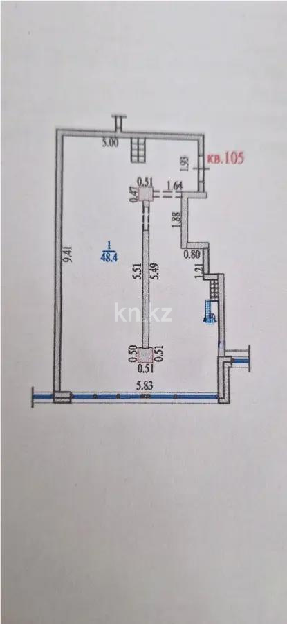 Продажа 1-комнатной квартиры, 48 м² - Продажа квартир в Наурызбайском р-не Алматы - страница 4 фото 2 из 2