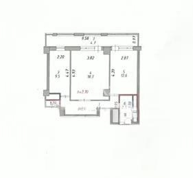 Продажа 2-комнатной квартиры, 57.8 м² в Астане