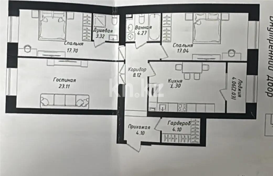 Продажа 3-комнатной квартиры, 100 м² в Астане