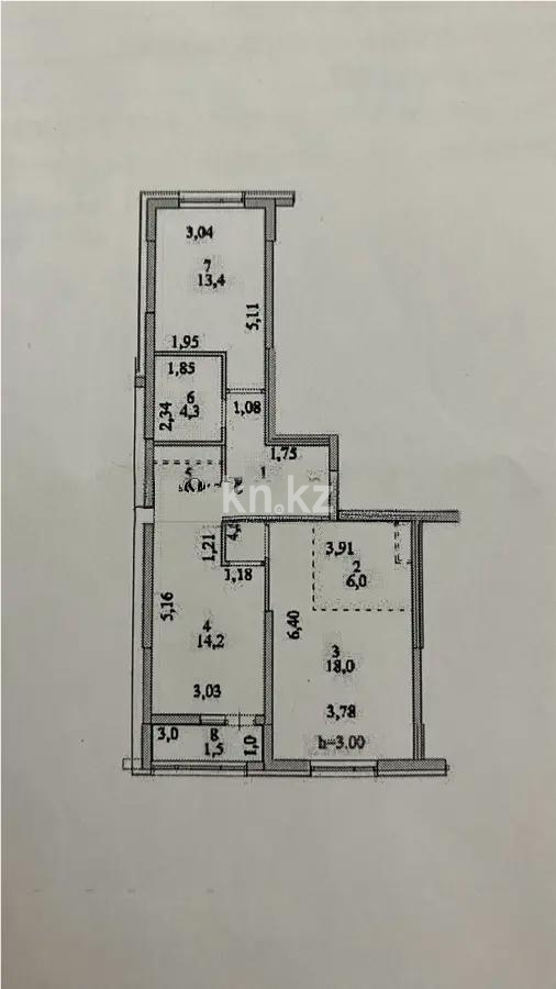 Продажа 3-комнатной квартиры, 69 м² - Продажа  трехкомнатных квартир в Астане без посредников фото 1 из 1