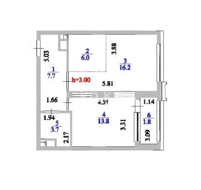 Продажа 2-комнатной квартиры, 50 м², ул. Е-899, дом  4н - Продажа квартир в Астане фото 1 из 1