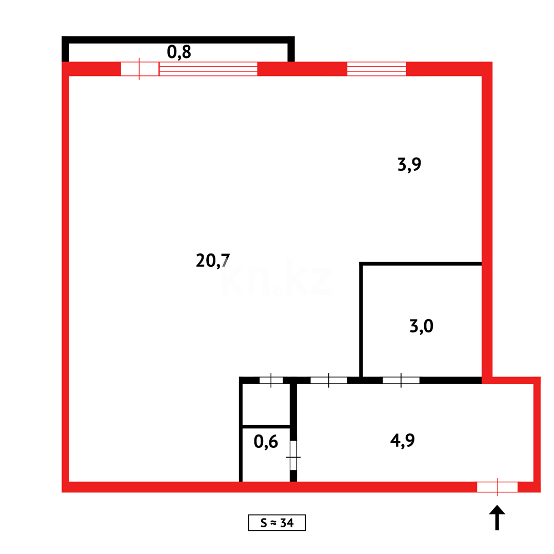 Продажа 1-комнатной квартиры, 33 м² - Продажа квартир в Темиртау фото 11 из 11