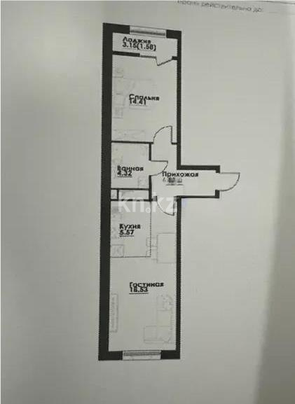 Продажа 2-комнатной квартиры, 52 м² в Алматы