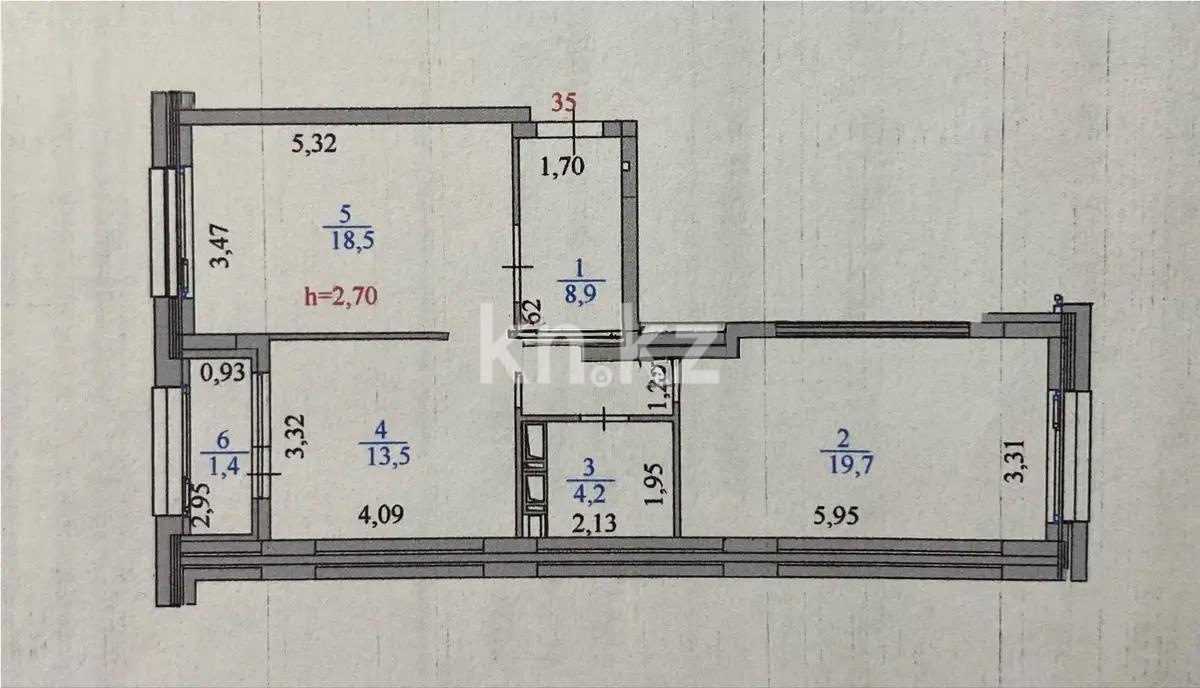 Продажа 2-комнатной квартиры, 66.2 м², пр. Аль-Фараби, дом  11 в Астане - фото 5