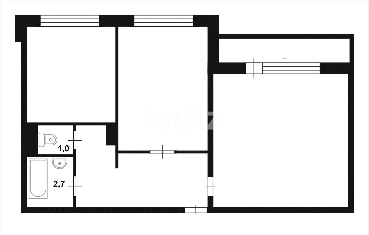 Продажа 2-комнатной квартиры, 54 м² в Караганде - фото 17