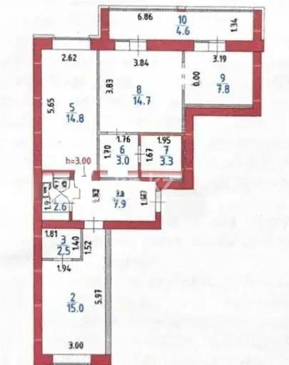 Продажа 3-комнатной квартиры, 76.2 м², пр. Улы Дала, дом  31 в Астане - фото 6