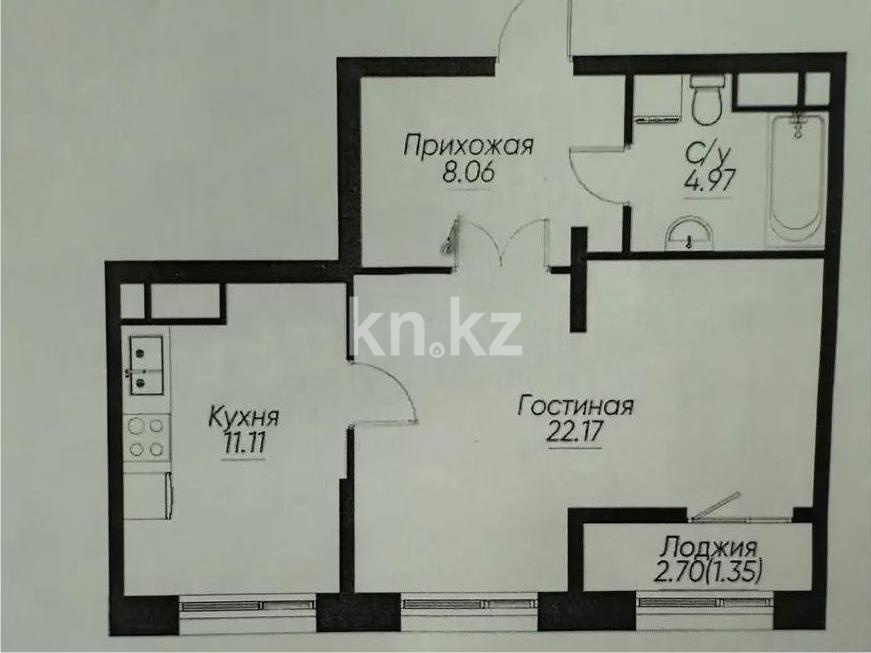 Продажа 2-комнатной квартиры, 47.66 м², пр. Сейфуллина, дом  467г в Алматы