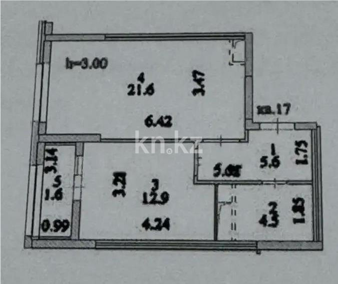 Продажа 2-комнатной квартиры, 46.2 м² - Продажа двухкомнатных квартир в Астане - страница 2 фото 1 из 1