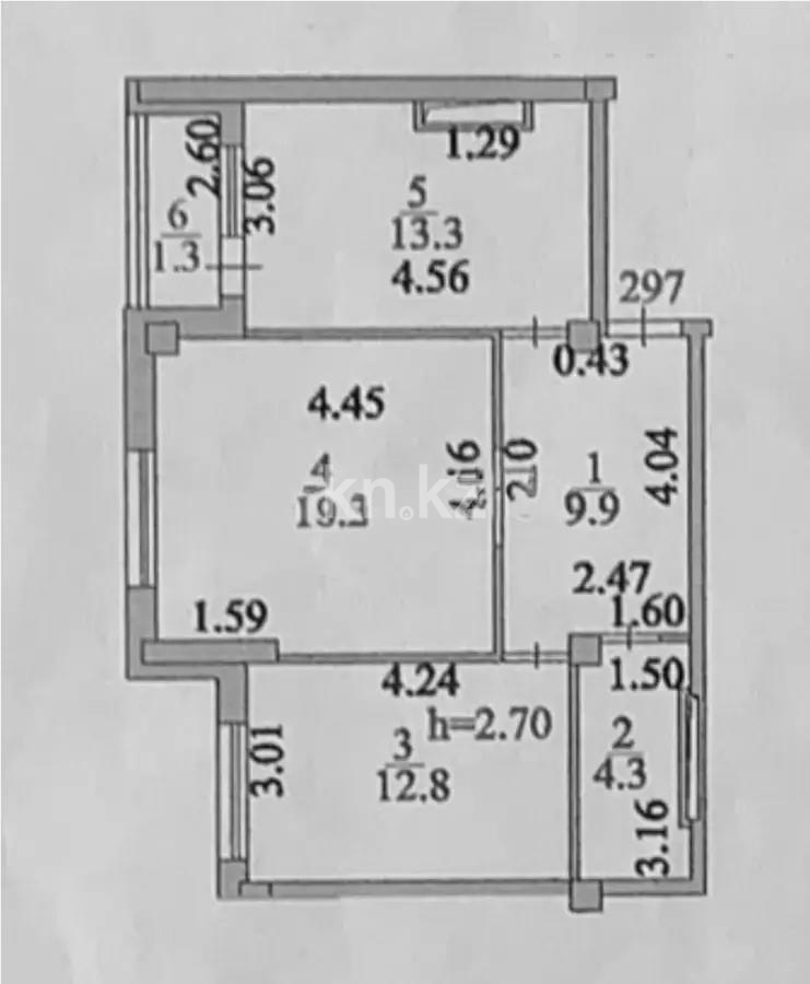 Продажа 2-комнатной квартиры, 60 м², ул. Сауран, дом  3/1 - Продажа  двухкомнатных квартир в Астане без посредников с фото фото 1 из 1