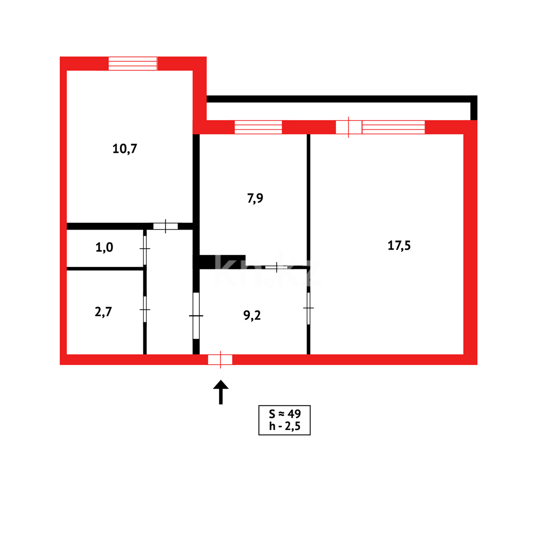 Продажа 2-комнатной квартиры, 49 м² - Продажа квартир в Караганде - страница 48 фото 14 из 14