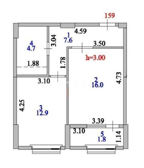 Продажа 1-комнатной квартиры, 43 м², ул. Молдагалиева, дом  1 в Астане - фото 4