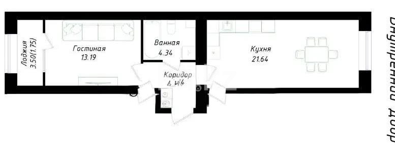 Продажа 2-комнатной квартиры, 45 м² - Продажа квартир в кирпичном доме в Казахстане - страница 2 фото 1 из 1