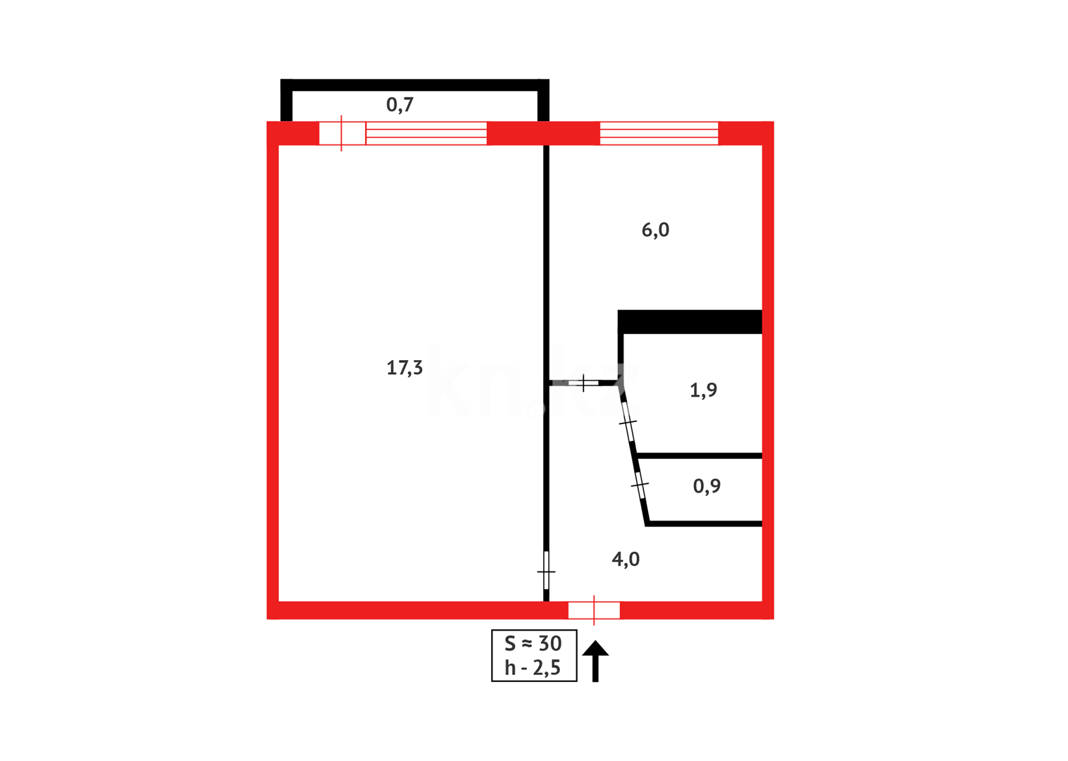 Продажа 1-комнатной квартиры, 31 м² - Продажа квартир в Караганде - страница 27 фото 10 из 10