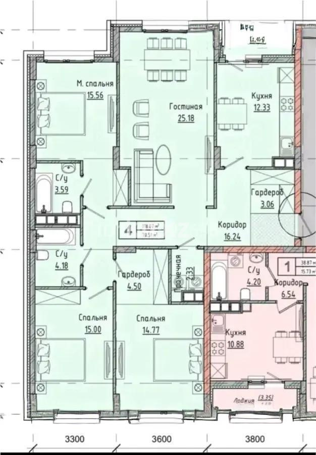 Продажа 4-комнатной квартиры, 118 м², пр. Улы Дала, дом  28 стр - Продажа  четырехкомнатных квартир в Астане без посредников с фото фото 1 из 1