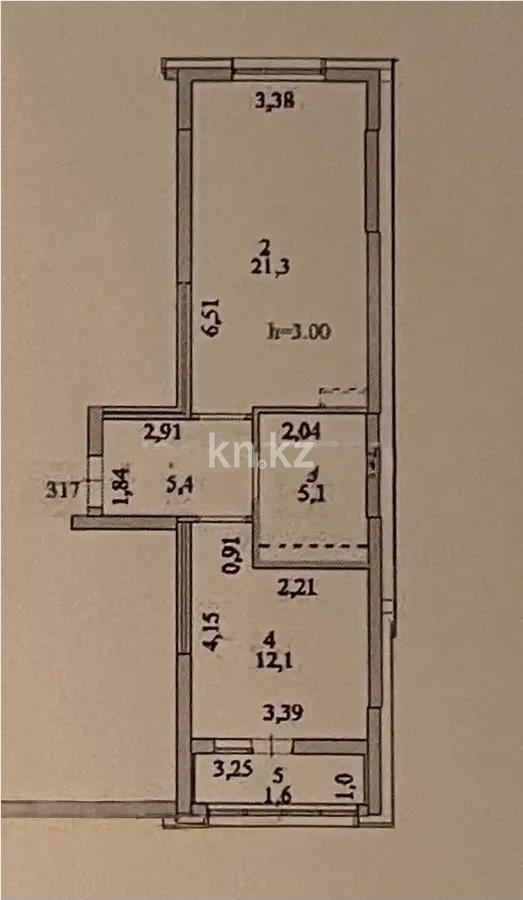 Продажа 2-комнатной квартиры, 45.5 м² - Продажа двухкомнатных квартир в блочном доме в Астане - страница 8 фото 3 из 3
