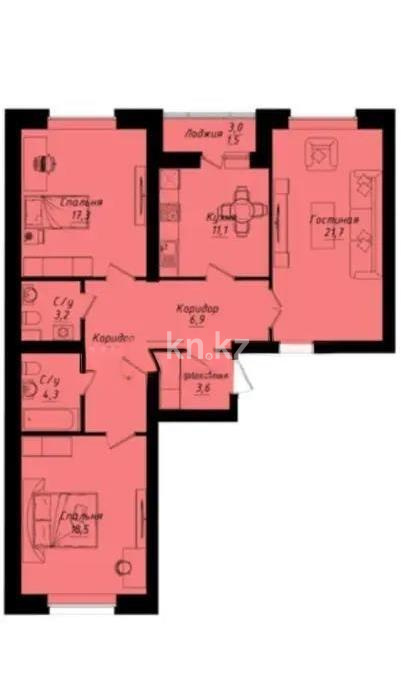 Продажа 3-комнатной квартиры, 97 м² в Астане