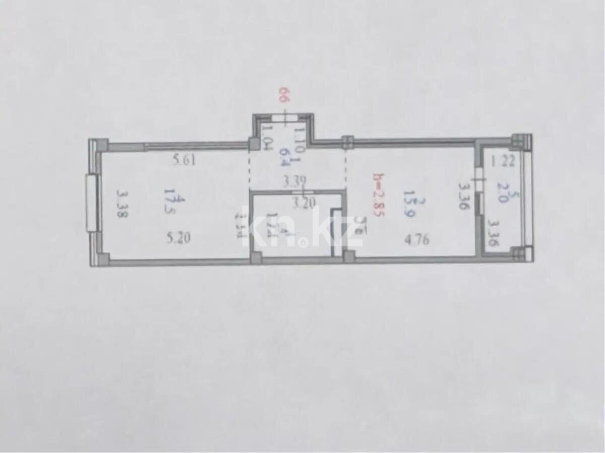 Продажа 1-комнатной квартиры, 47.2 м² в Астане