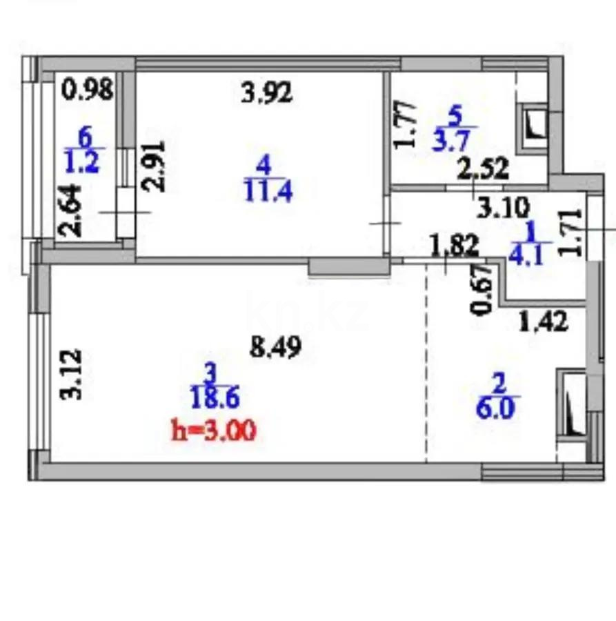 Продажа 2-комнатной квартиры, 45 м², пр. Туран, дом  55/5 - Продажа  двухкомнатных квартир в новостройках Астаны с фото фото 1 из 1
