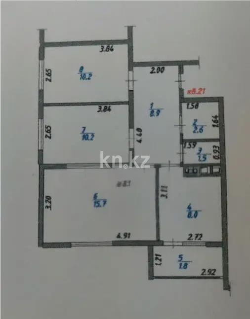 Продажа 3-комнатной квартиры, 59 м² - Продажа  трехкомнатных квартир в Алматы фото 5 из 5